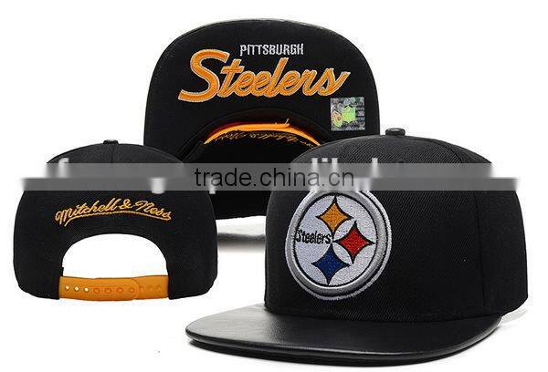 embroidered checked snapback hat