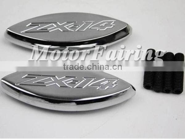 Mirror Base Plates for Kawasaki Ninja ZX-14 ZX14 R ZX-14R ZX1400 2006-2009 MT222-006 Chrome