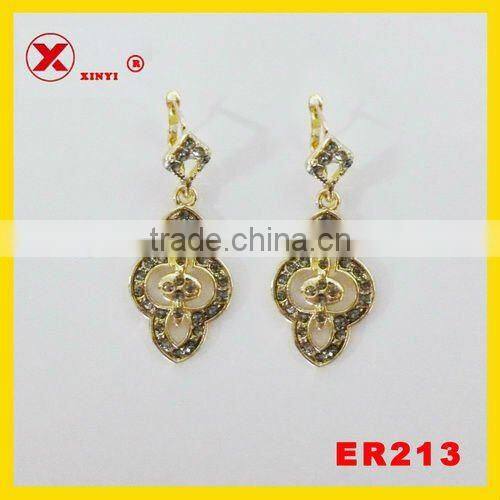 single stone cheap chinese red stone earring designs