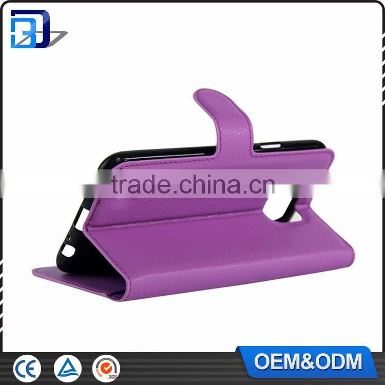 Hot Selling Litchi Texture Wallet Card Holder PU Leather Flip Case For LG X Cam Cover