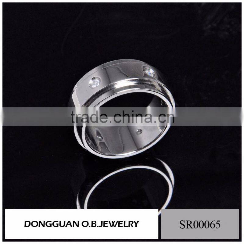 Fashionable Jewelry Men's Ring With White Gold Color /Stainless Steel Ring Designs