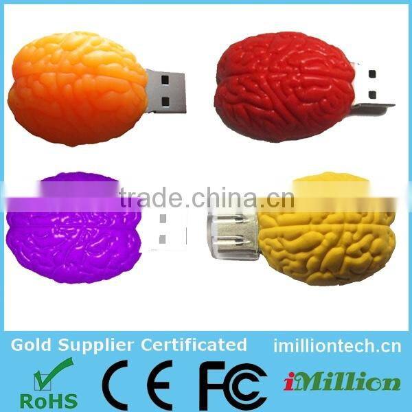 Novelty products brain shaped usb memory stick 16gb flash drive usb