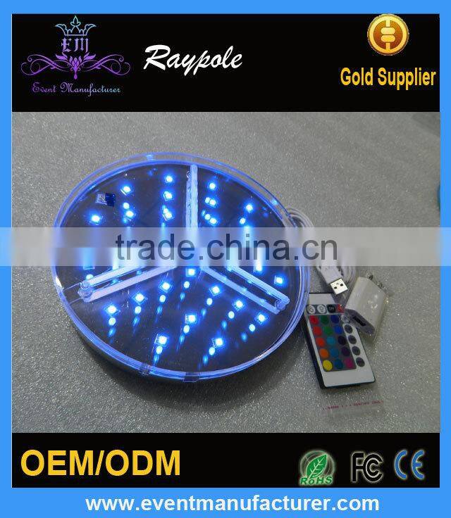 Rechargeable Multi-Color Changing Round Bottle Glorifier LED Light Base