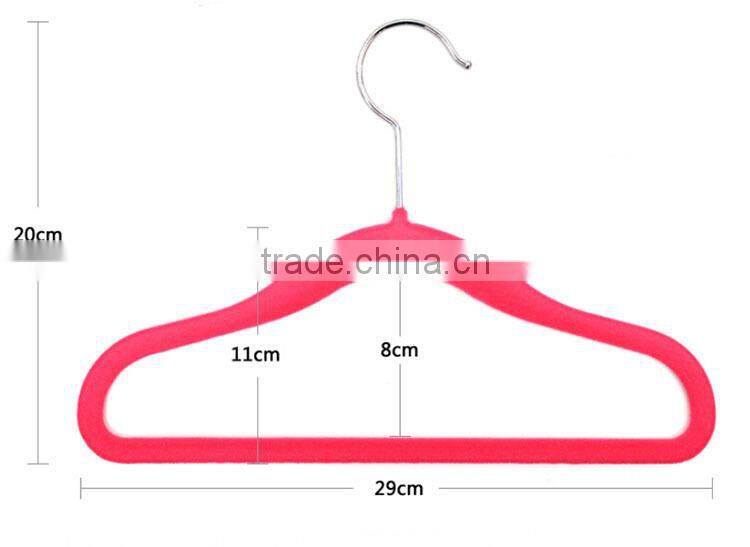 Candy Color Cute Velvet Flocked Clothes Coats Hanger for Kids, Baby