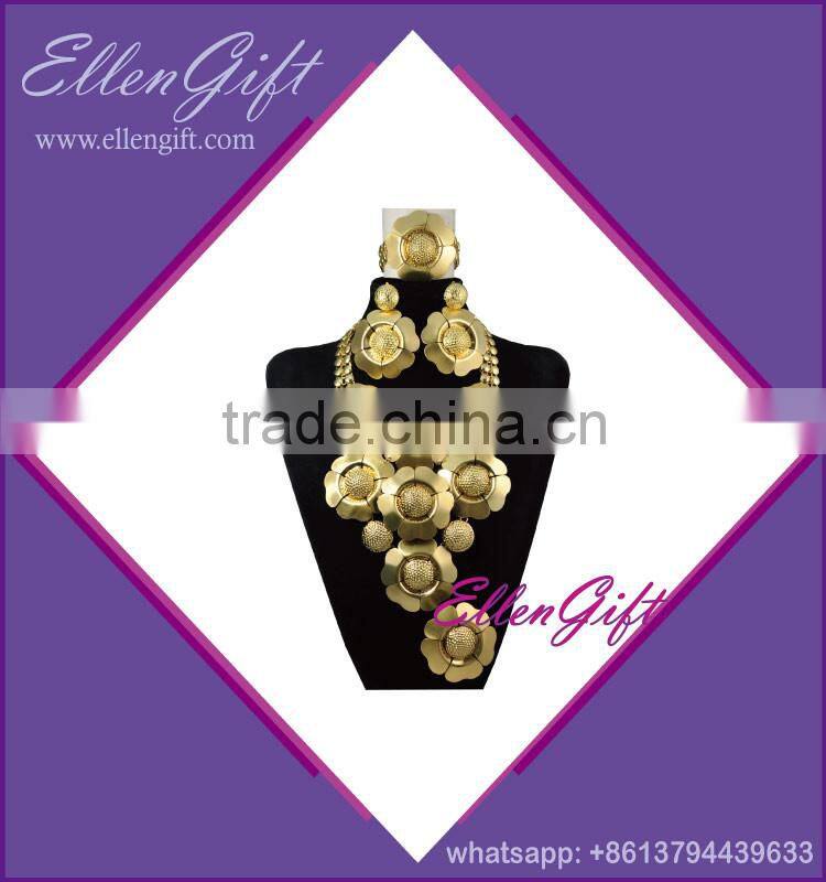 EllenGift Dubai Gold Plated Jewelry Set AJS4297