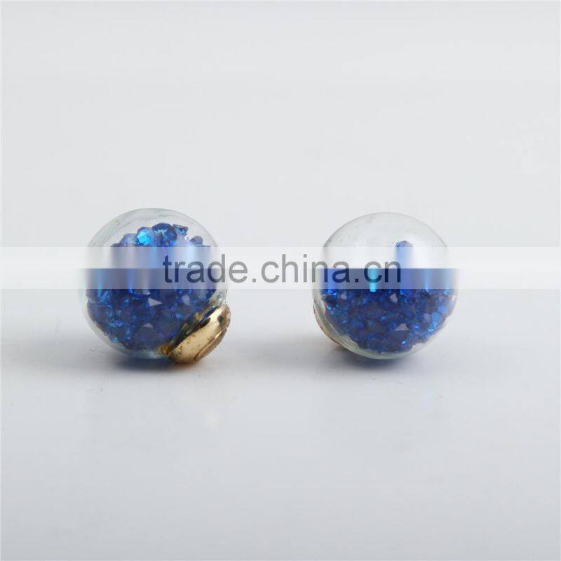 Trendy Ball Double Side Pearl Stud Earrings Glass Beads Elegant Sunflower Statement Earrings Summer Style Fashion Jewelry