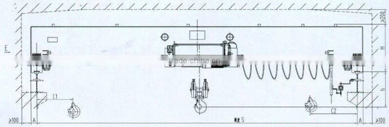HD 2 ton european type monorail crane with iso certificate and best quality