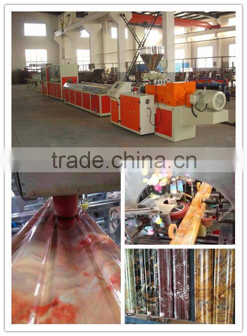 plastic artificial marble decking profile machine