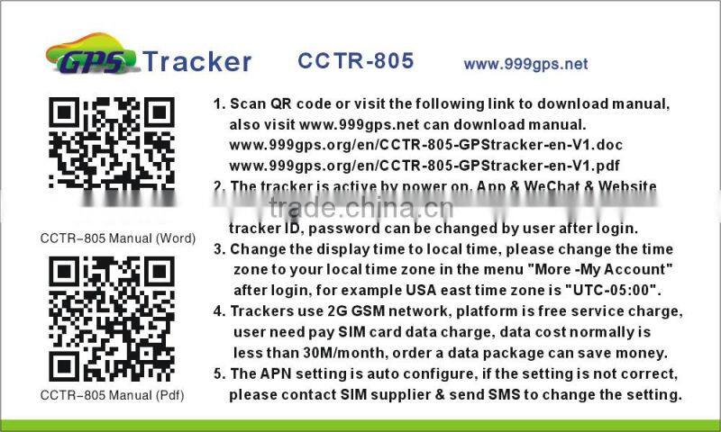 Automotive Use gps and No Screen smart gps tracker CCTR-805 3G GPS Tracker