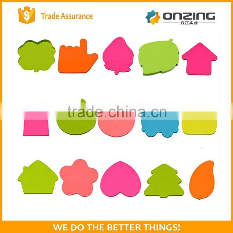 Cheap custom die cut sticky notes in different shapes