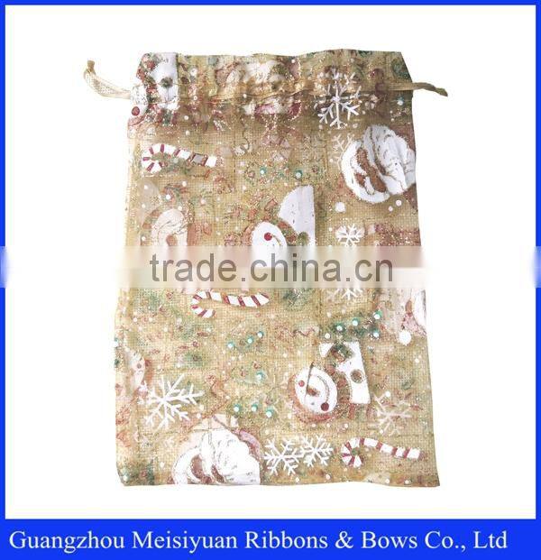 7*9cm drawstring organza bags for Christmas
