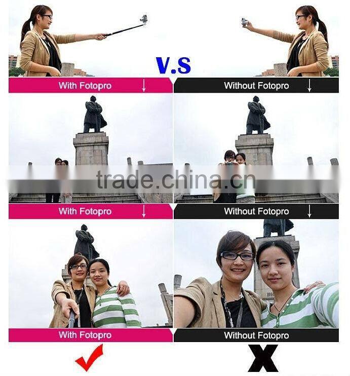 Extendable Handheld Selfie Monopod Stick for Camera with 1/4 Inch Screw Hole and Adjustable Smartphone Adapter