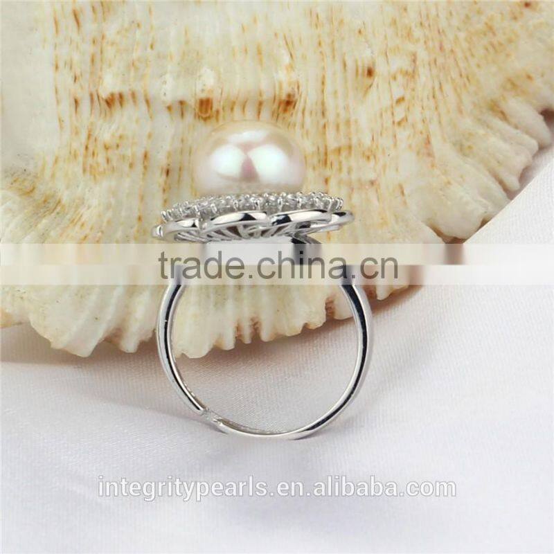 925 stering silver AA 7.5 - 8 mm freshwater pearl ring