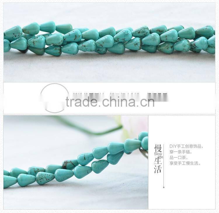 8*12mm beautiful spacer jewelry gemstone turquoise teardrop beads