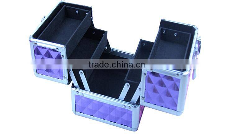 Women Fashion Portable Wholesale Professional ABS Empty Makeup Case With Drawers