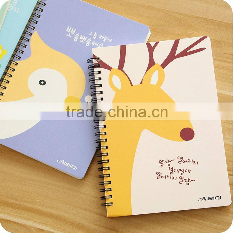 a4 spiral bound leather notebook with yellow paper