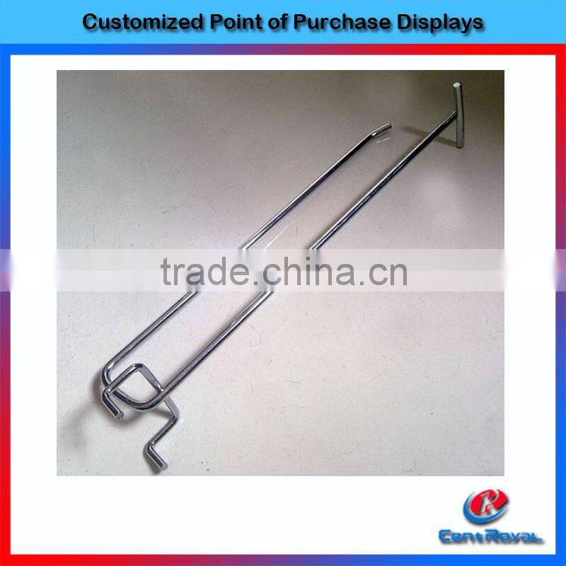 New product metal pegboard display hook for supermarket