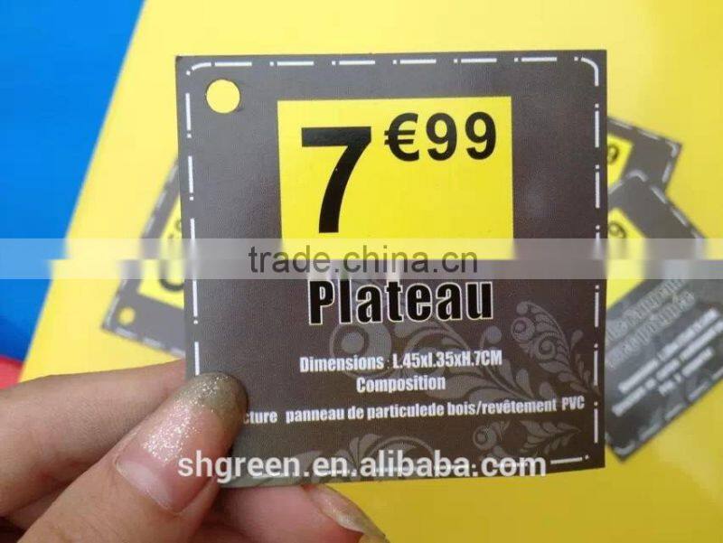 Removable paper sticker for clothing