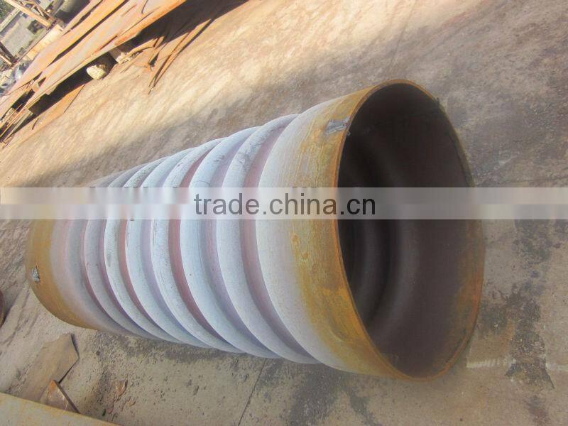 quality assurance corrugated end cap furance pipe for boiler