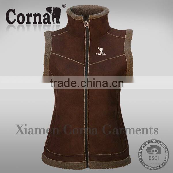 New design waterproof windproof warm fleece designer waistcoats for women