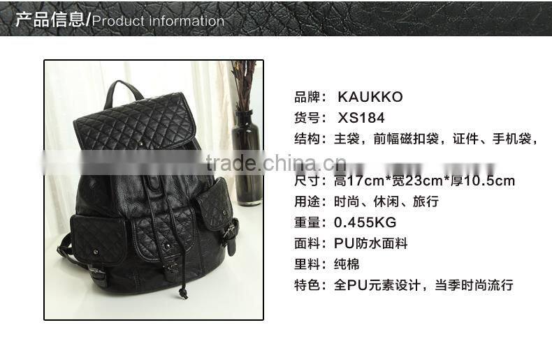 Fashion Woman bags Pu Leather waterproof School Bag for Outdoor Backpack Custom Bag