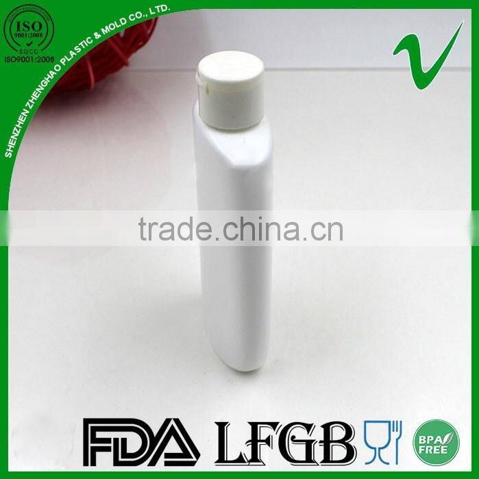 High quality hdpe flat empty plastic bottle 120ml for lotion