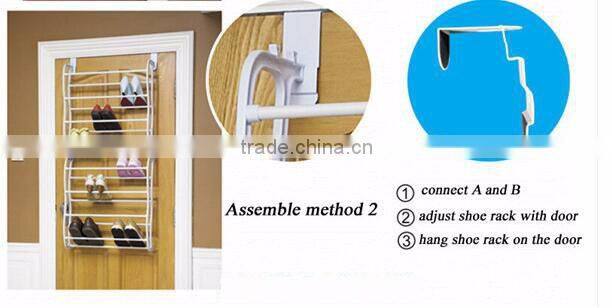 8 Tier Over door hanging shoe rack can hold 24 pairs shoes FH-SR00488