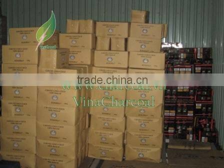 Sparkless ordorless coffee wood charcoal for BBQ and hookah shisha