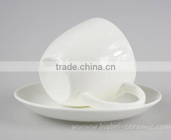 Wholesale All Size Plain White Color Custom Design Tea Coffee Cup Saucer Porcelain