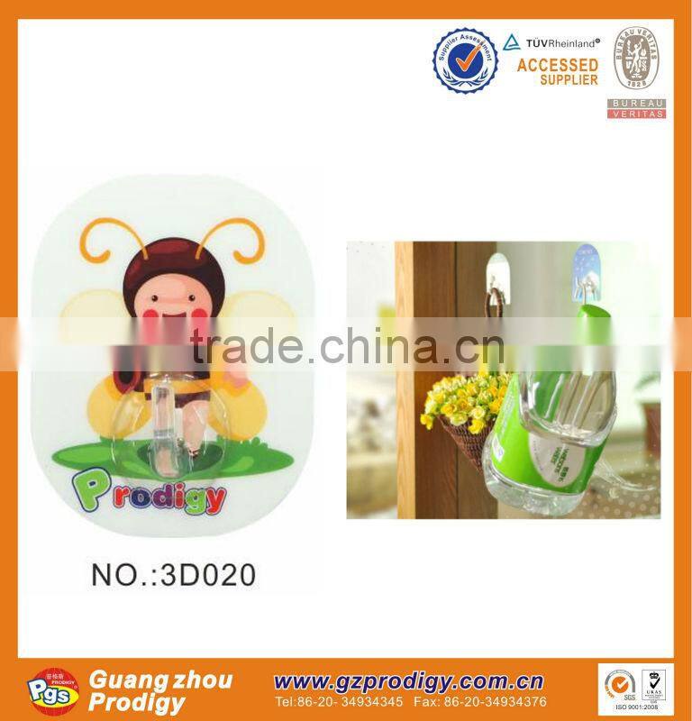 Adhesive reusable magic hooks with PVC