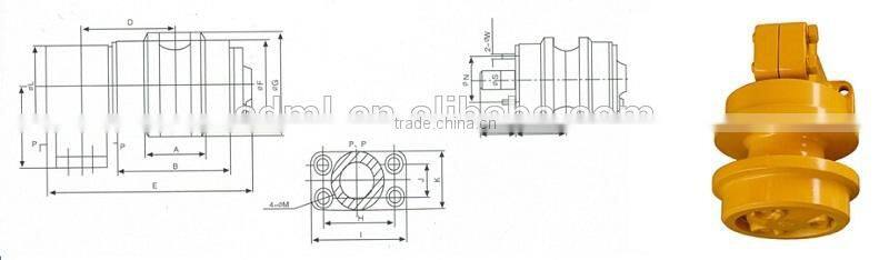 Excavator Undercarriage Spare Parts Carrier Roller