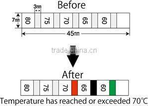 Temperature indicator label for power tool , electric tool / 5 Level