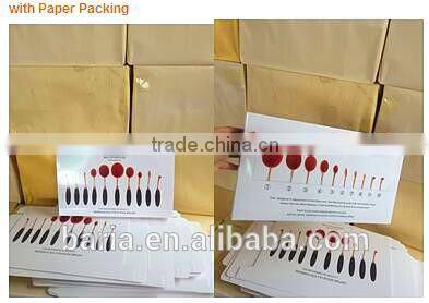 10pcs Toothbrush Make Up Brushes Kit Private Label Rose gold Foundation Powder Makeup Oval Cream Puff Brushes