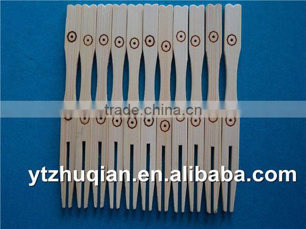 Custom disposable mini bamboo fruit fork spoon with LOGO