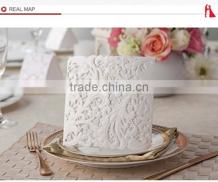 Tree shape handmade wedding invitation card