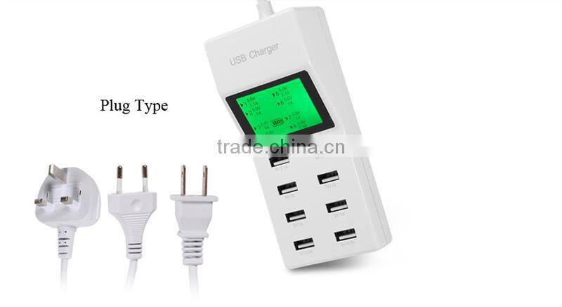 Wholesales USB socket EU/USA/AU/UK USB plug fast 8 port USB charger