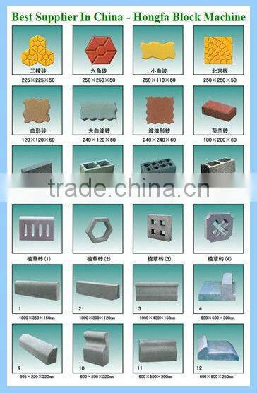 HF- 300T hydraulic prssure machine for color pavers and curbstones