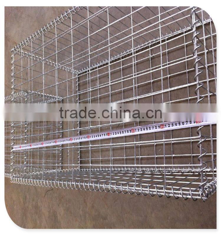 75mm mesh size 4mm diameter welded stone box / galvanized gabion box factory