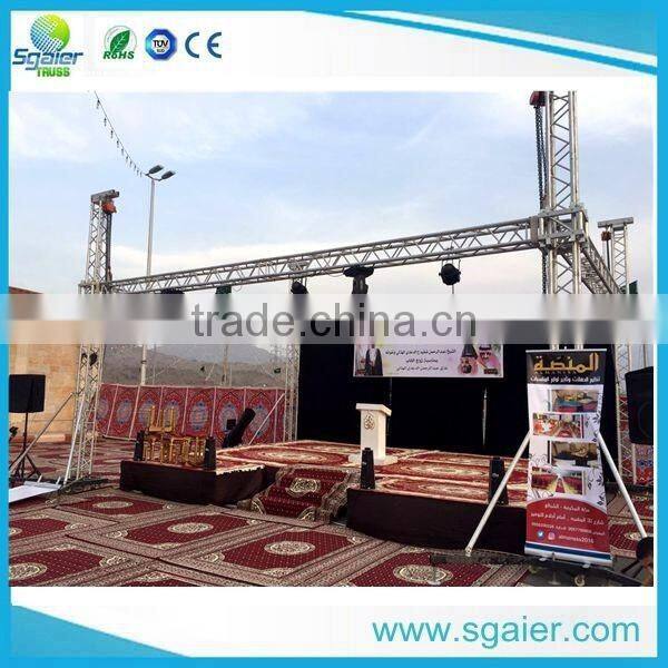 flat roof spigot truss 12*8*6m aluminum truss stage lighting truss