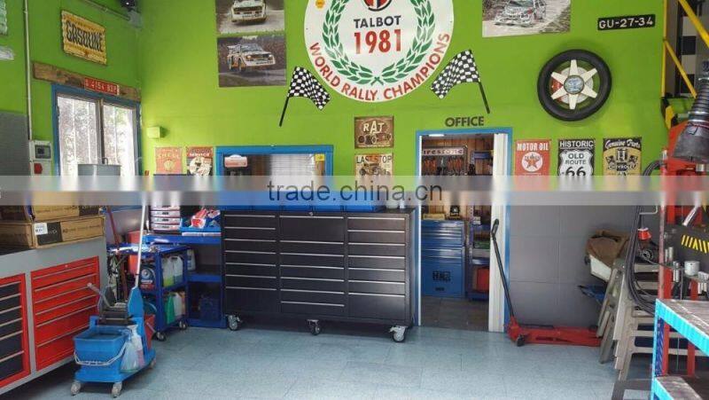 Simple and convenient metal tool box, garage storage system roller cabinet