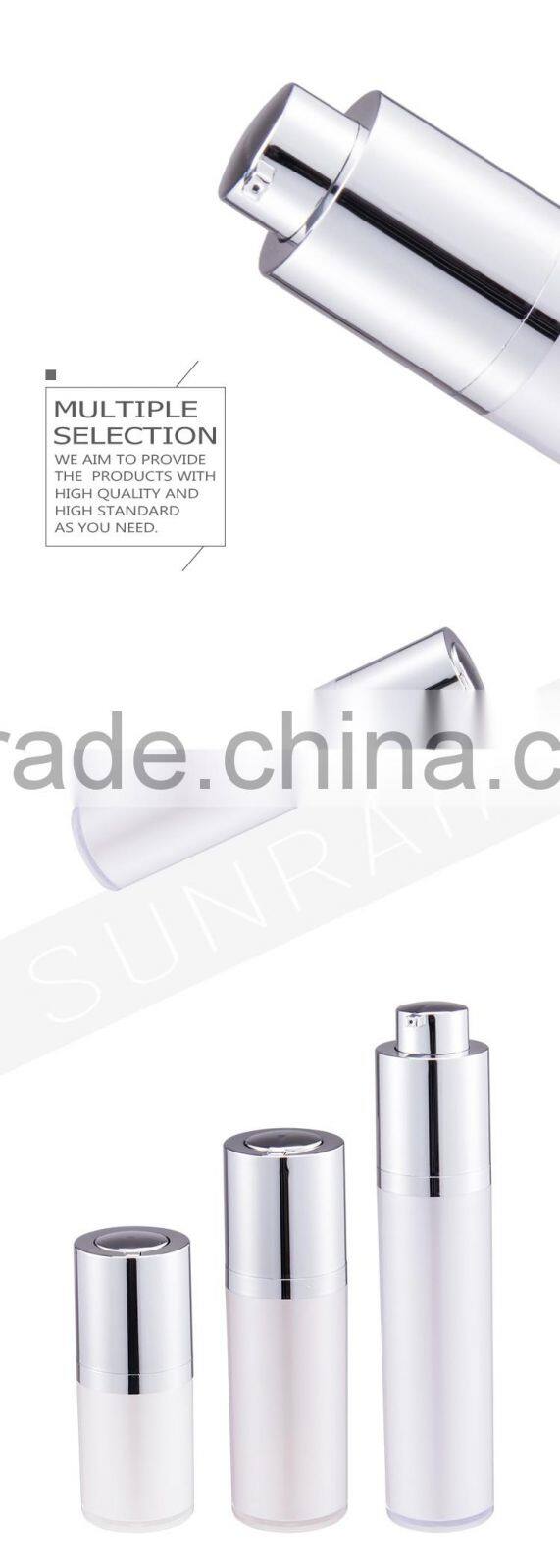 Factory sale special design various luxury plastic round bottom cosmetic bottle