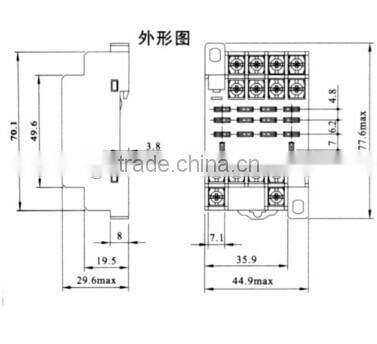 Omoron HH54P/MY4 suitable relay socket PTF14A-E