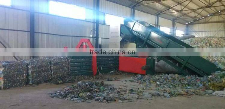 Hydraulic Waste Plastic PET Bottle Horizontal Press Baler