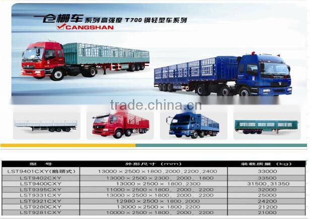 Sino truck Sitong fence semi trailer cargo utility trailer