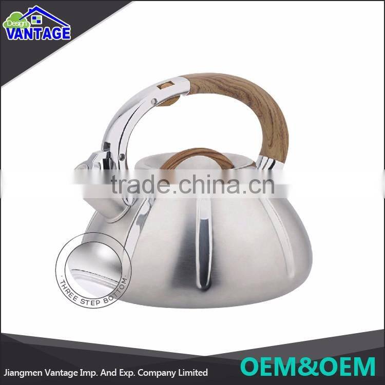 Wholesale high quality whistle kettle 1.5 / 2.0 / 2.5 / 3.0 / 3.5 / 4.0L stainless kettle