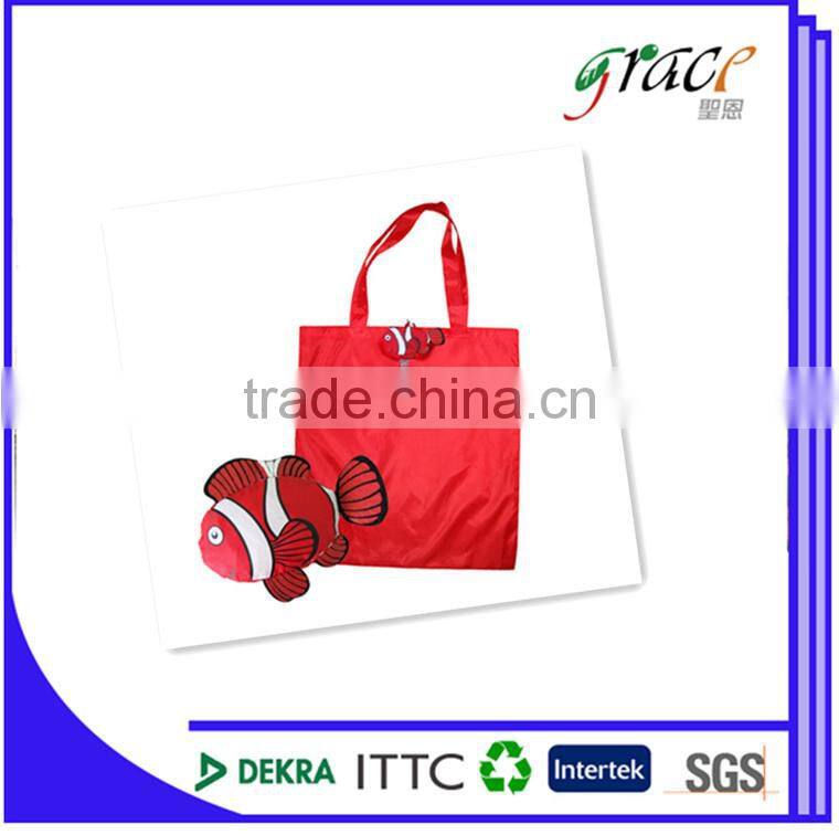 New arrival products Cute animal 190T polyester foldable shopping bag