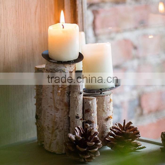 Vintage Chic Wooden Wicker Candle Holder Light Holder Christmas