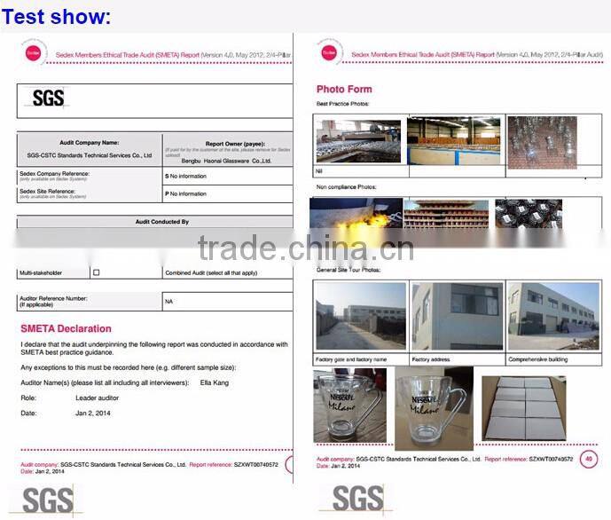 Lead-free high transparent drinking water glass cup