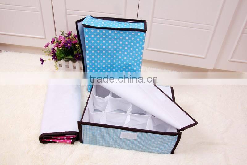 N492 Household Non Woven Box Foldable 12 Grid Storage box
