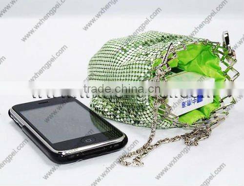 shining coin aluminum sheet women handbags